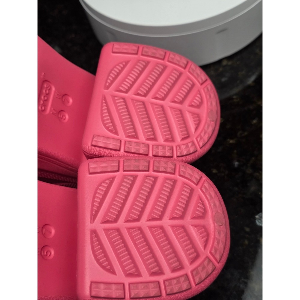 Crocs Siren Clog Size W7 M5 Hot Pink Platform Block Heel - Picture 7 of 9